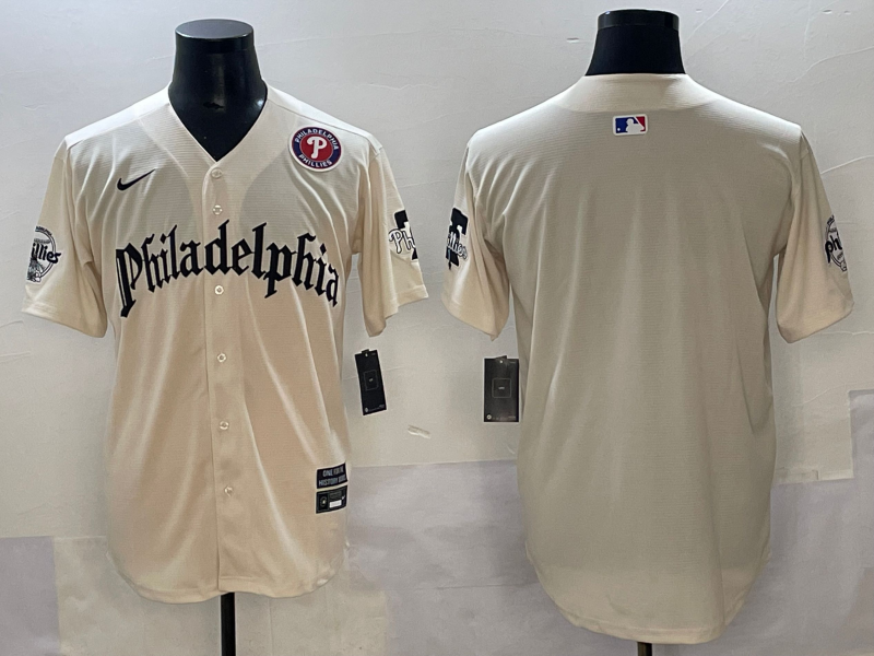 Men Philadelphia Phillies blank cream 2025 Nike MLB jersey